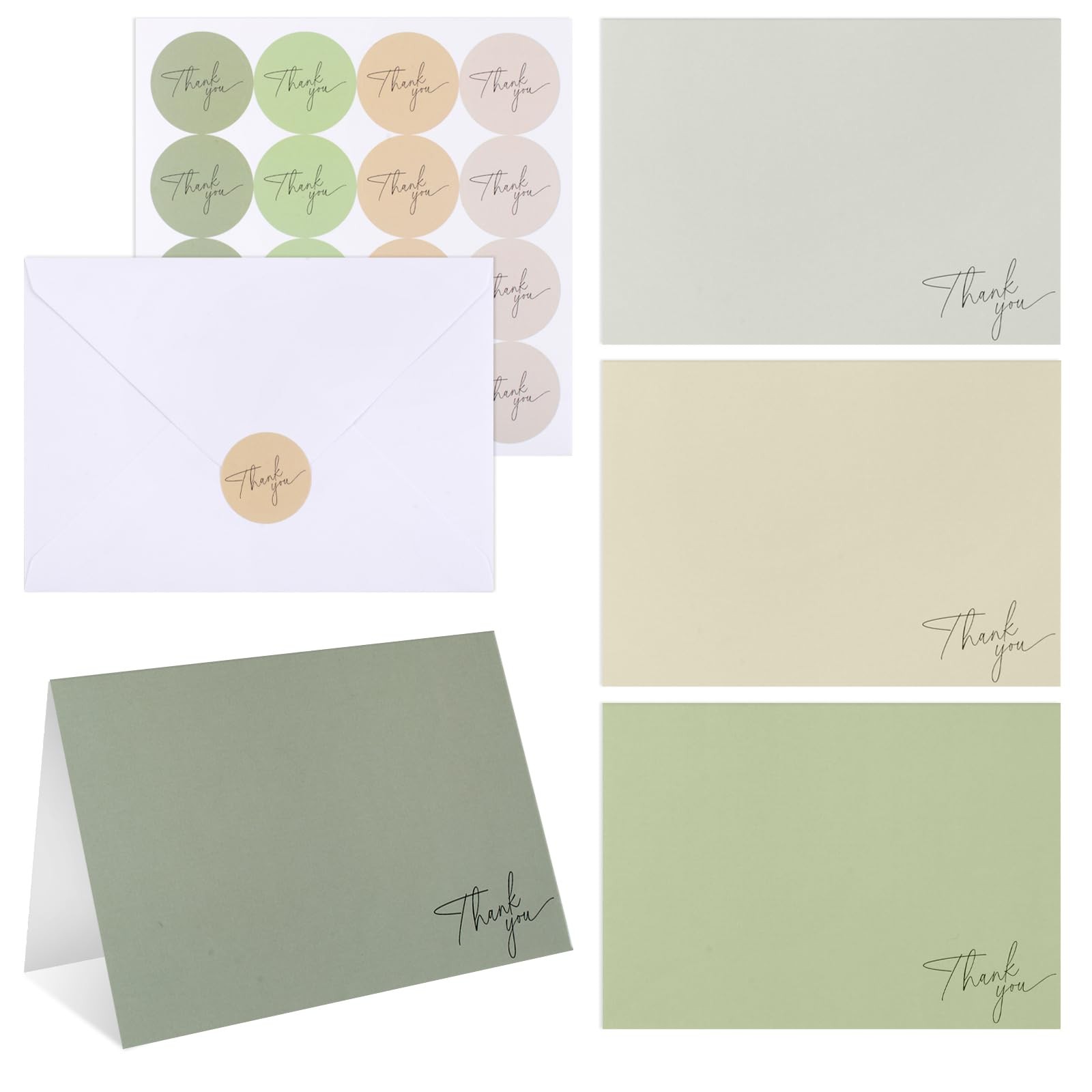 Thank You Cards with Envelopes 52P, 3.5×5 In Thank You Notes with Envelopes S