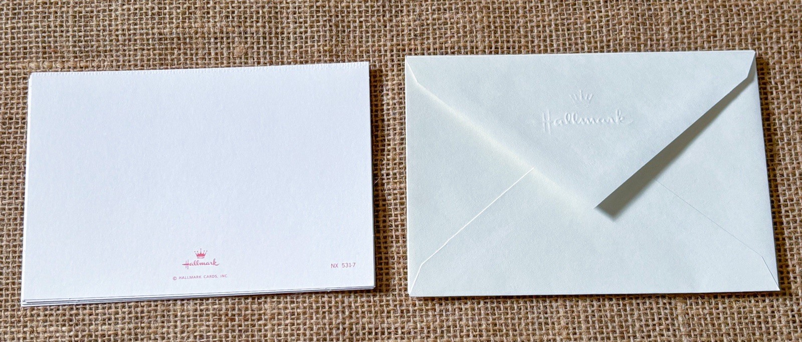 Hallmark Poinsettia Christmas Card Set Blank Inside Simple Design Minimalist