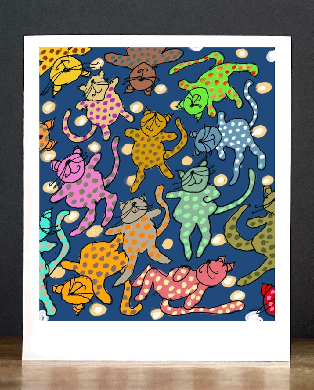 Blank Card: Polka Dot Cats