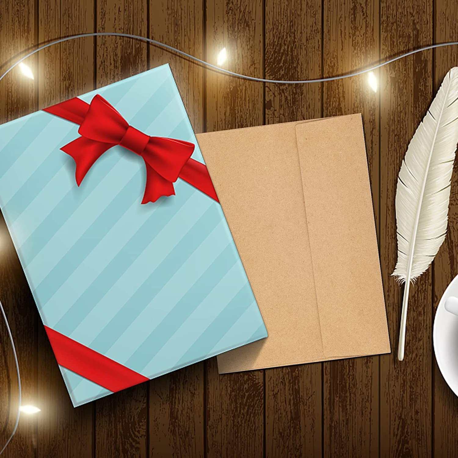 50 Pack Kraft Envelopes, 4 X 6 Inch Brown,Envelopes A4 Envelopes Card, Envelopes