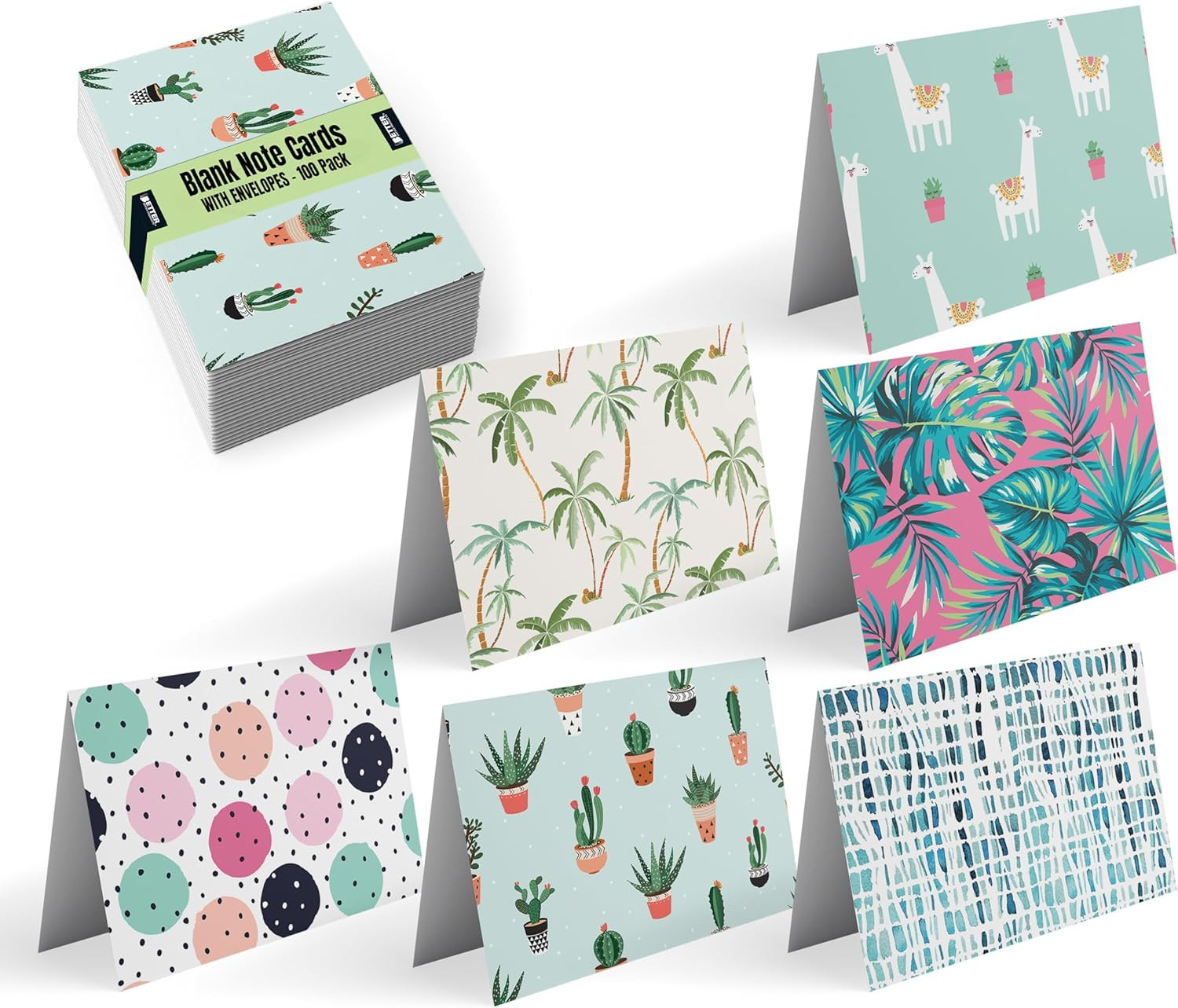 100-Pack All Occasion Greeting Cards, Assorted Blank Note Cards, 4 x 6 inch, 6 C