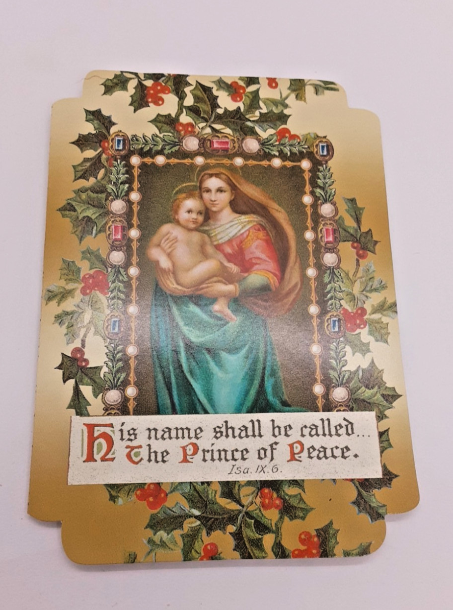 Punch Studio box of small blank holiday cards ephemera images partial -22 cards