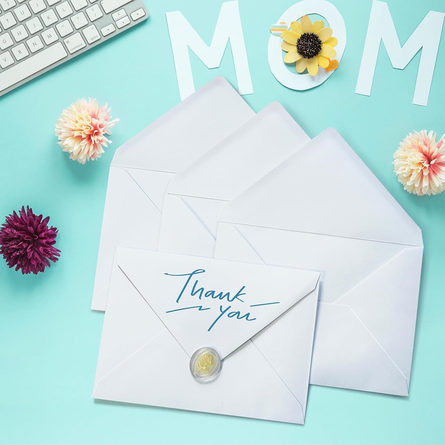 Secure 50 Pack 4×6 Self-Sealing Envelopes for Weddings and Special Occasions