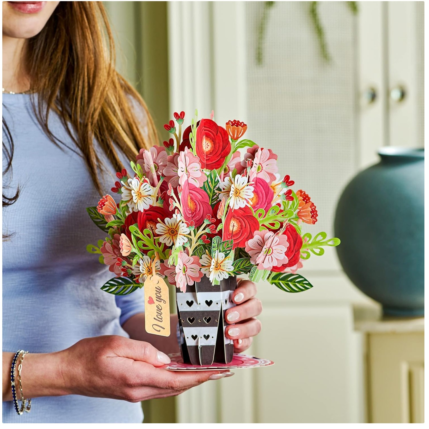 Detachable Paper Flower Bouquet Card – Special Occasions