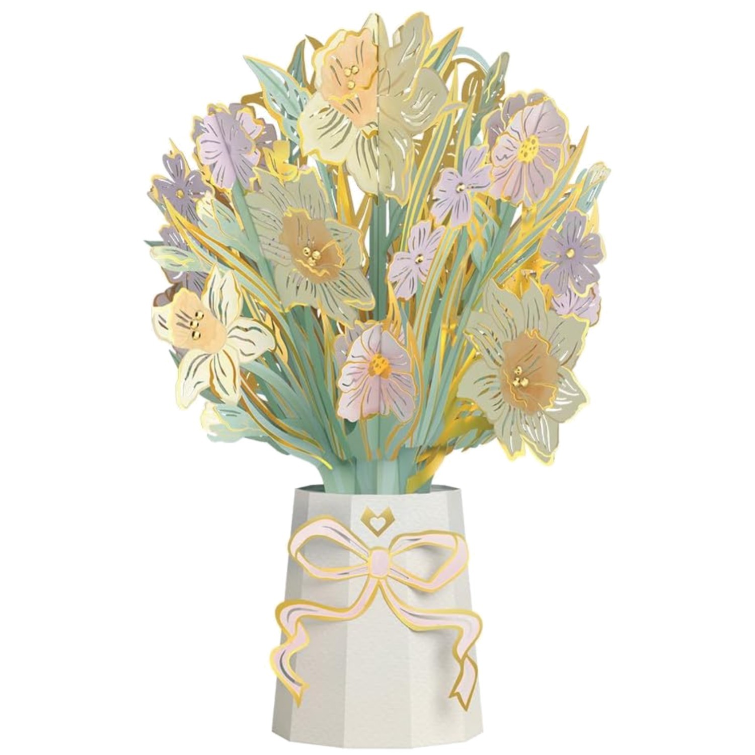 Luxury Gilded Daffodil Pop-Up Bouquet for Special Occasions