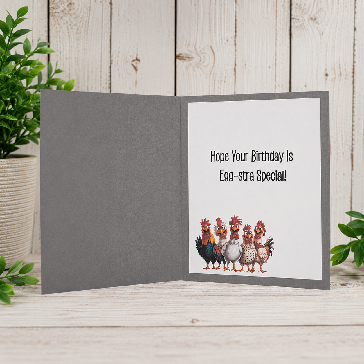 Handmade Barn Door Chicken Birthday Card Funny Farm Birthday Greeting Card