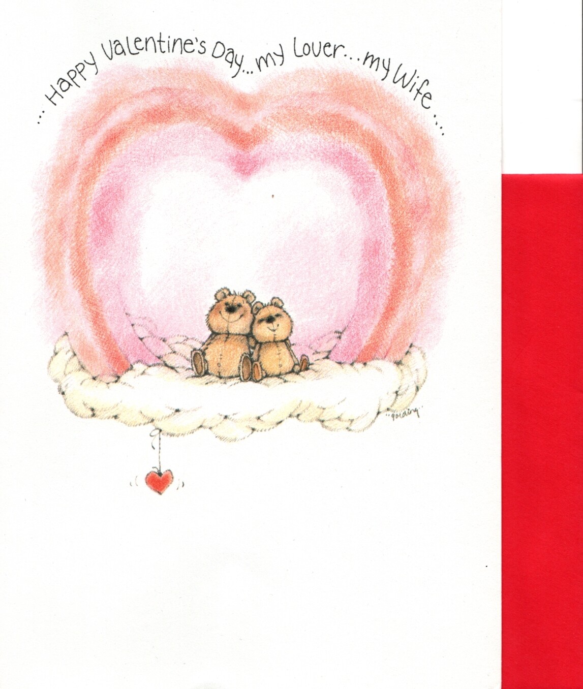 Funny Happy Valentine’s Day Wife Best Friend Bear Theme Greeting Card