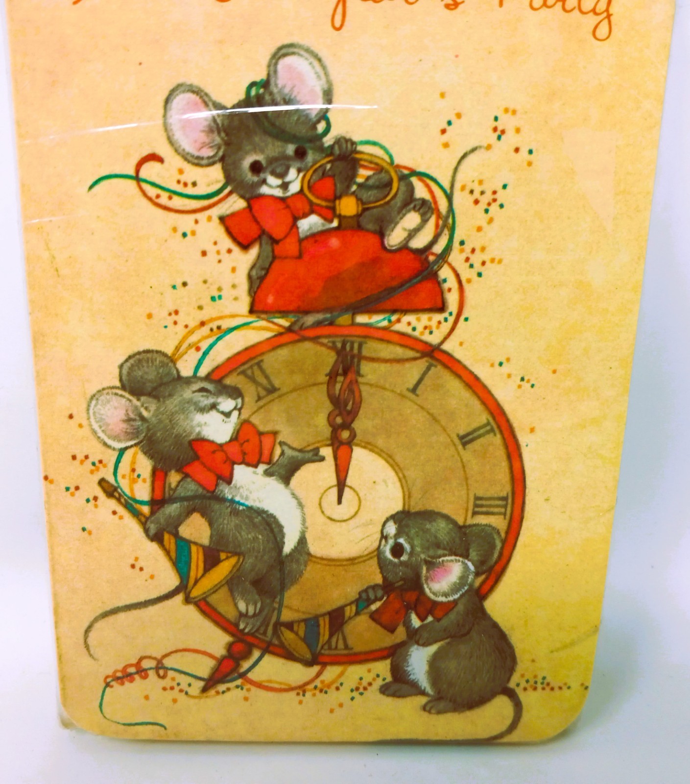 Pack of 8 Vintage Gibson New Year’s Party Invitations Celebrating Animals