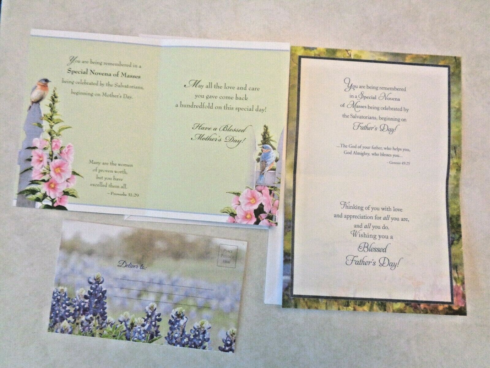 Mother & Father’s Day, Valentines, Christmas, Etc. 20 Religious Cards (#5589)