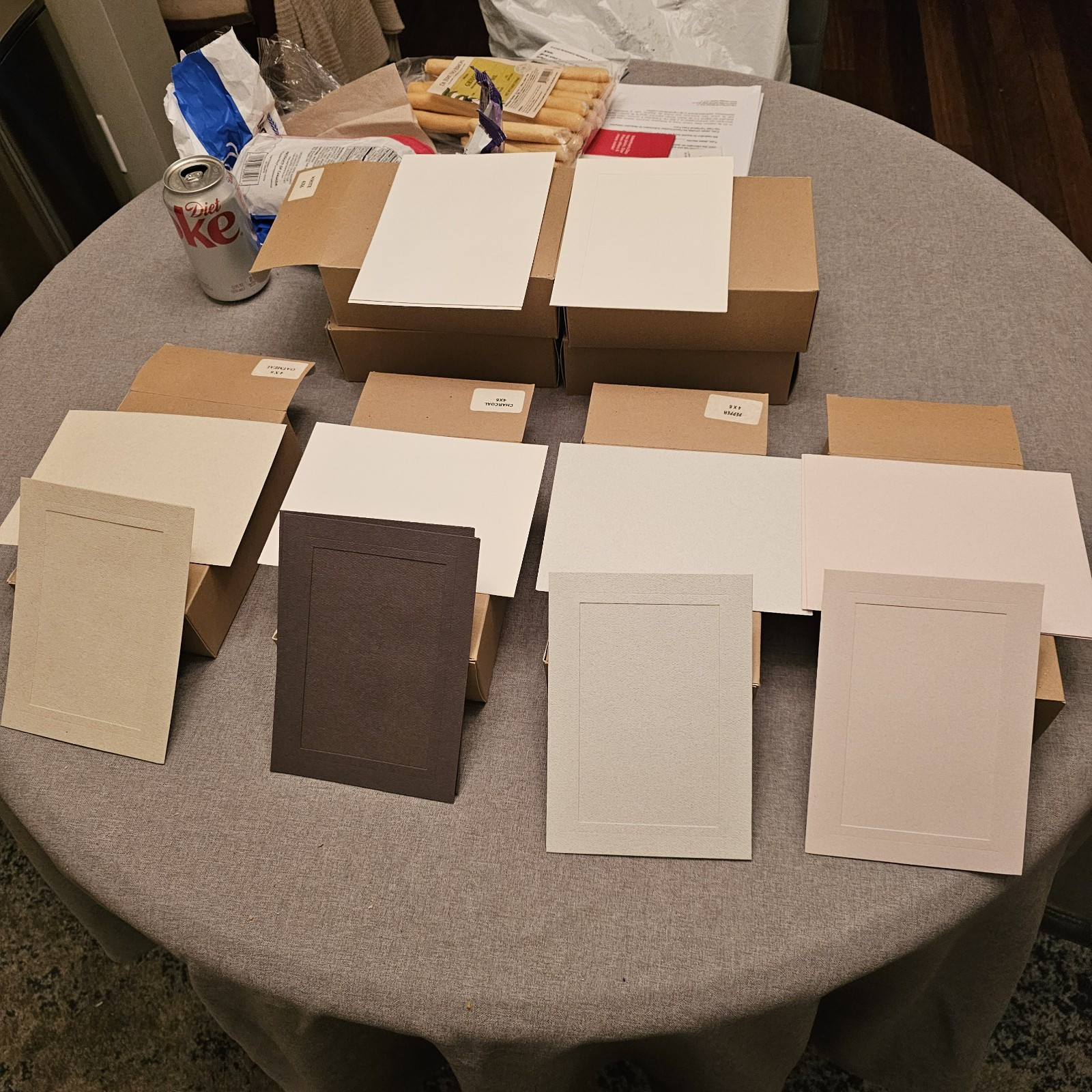 16 Dozen Multiple Color 4×6 Folders Cardboard Picture Frame Paper Greeting Cards