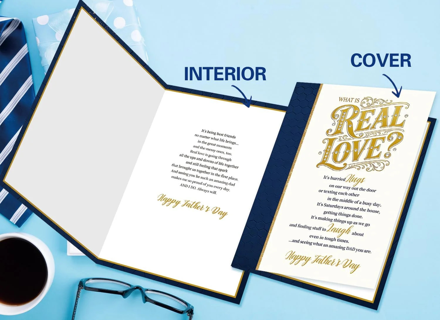 Sweet Fathers Day Card Gifts for Husband,Romantic Father’s Day Cards from Wife,H