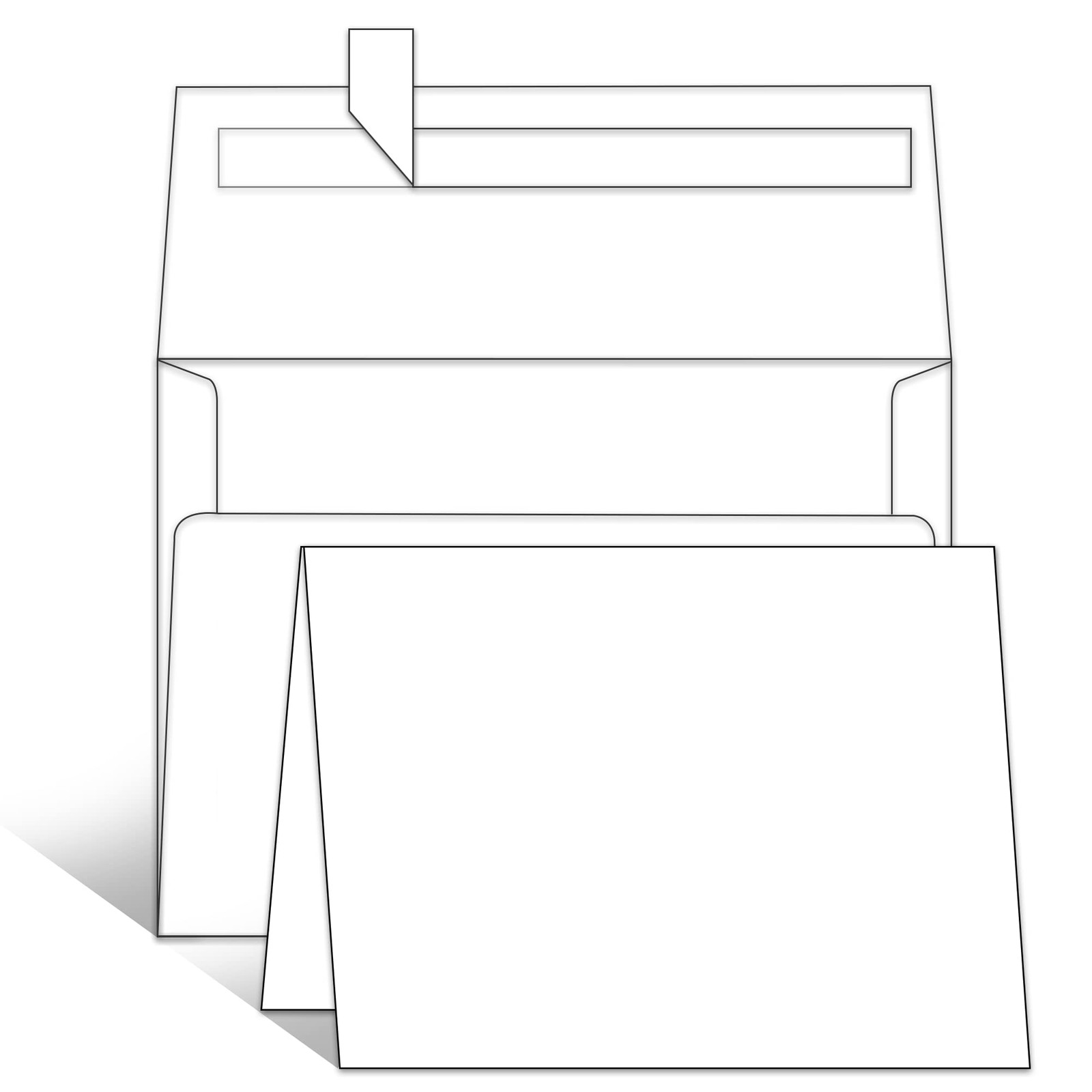 Blank Cards and Envelopes White 5.5 x 4.25 Self Seal A2 Envelopes 100 Pack