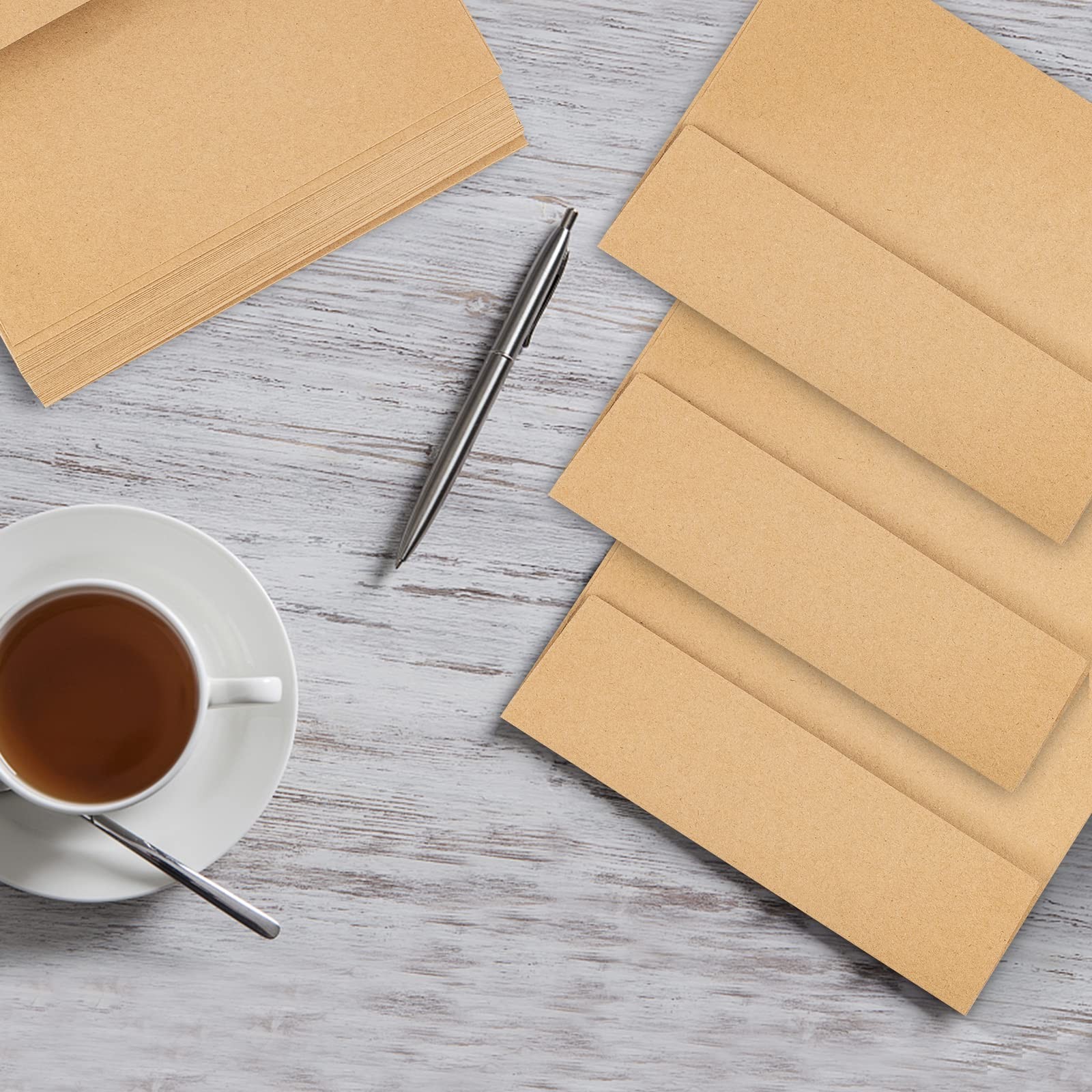 Kraft Paper Envelopes, 50 Pack, 5 x 7 Inch, Brown A7 Envelopes, Self-Seal Card