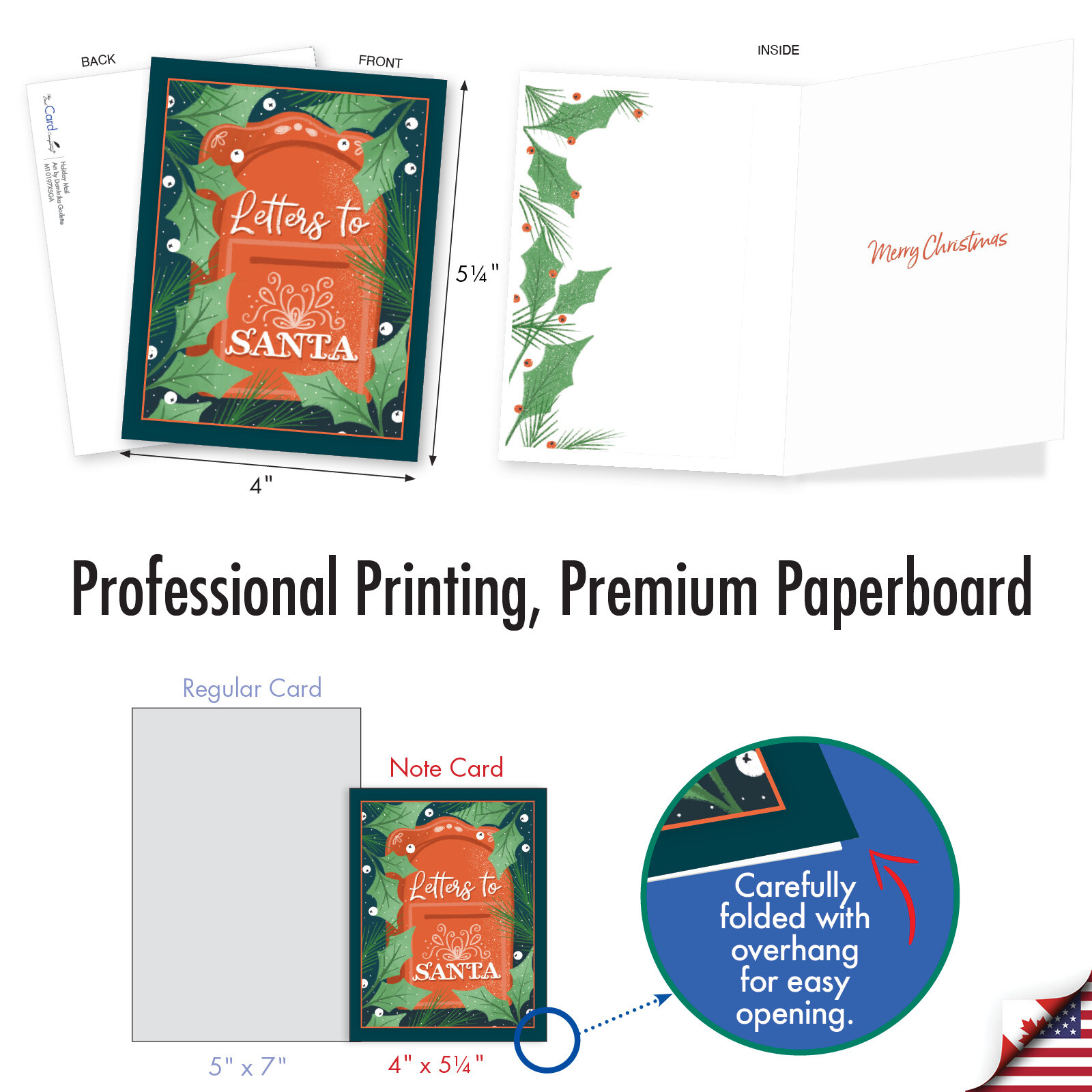 20 Assorted Christmas Notes w/ Envelopes (10 Designs, 2 Each) Holiday Mail