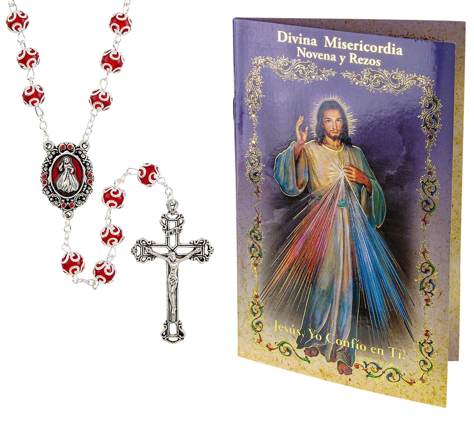 2 Item Spanish Divine Mercy Booklet Rosary Set Daily Prayers Novena 24 Pages