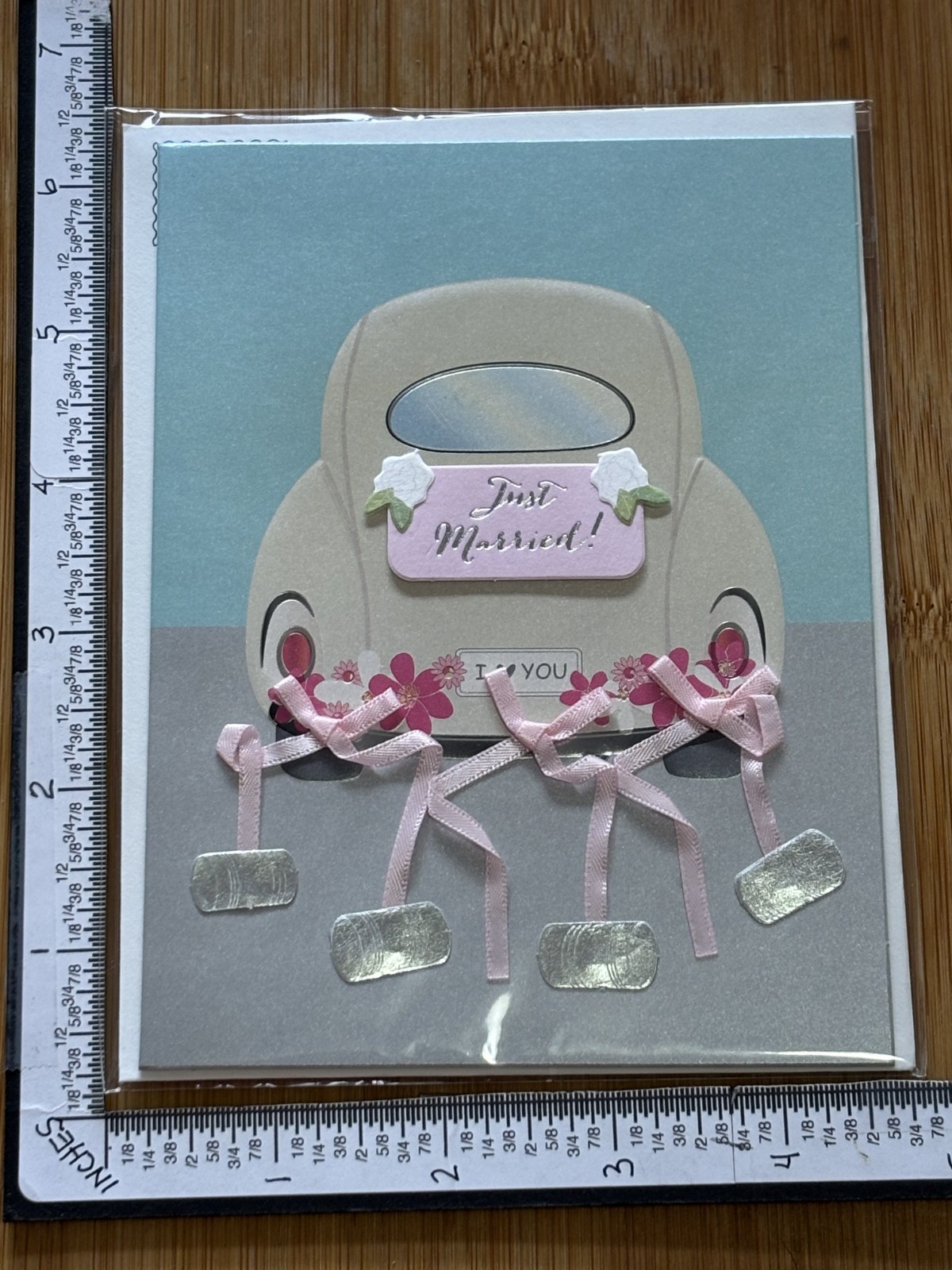 Papyrus Embellished Greeting Card Wedding Marriage Congratulations JUST Cans bug