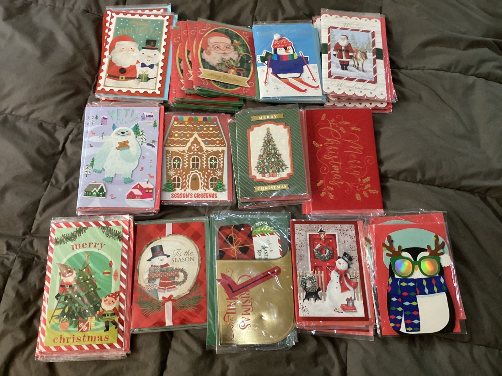 Voila Premium 3D Christmas Greeting Cards – Lot of 50 – NEW SEALED W/Envelopes