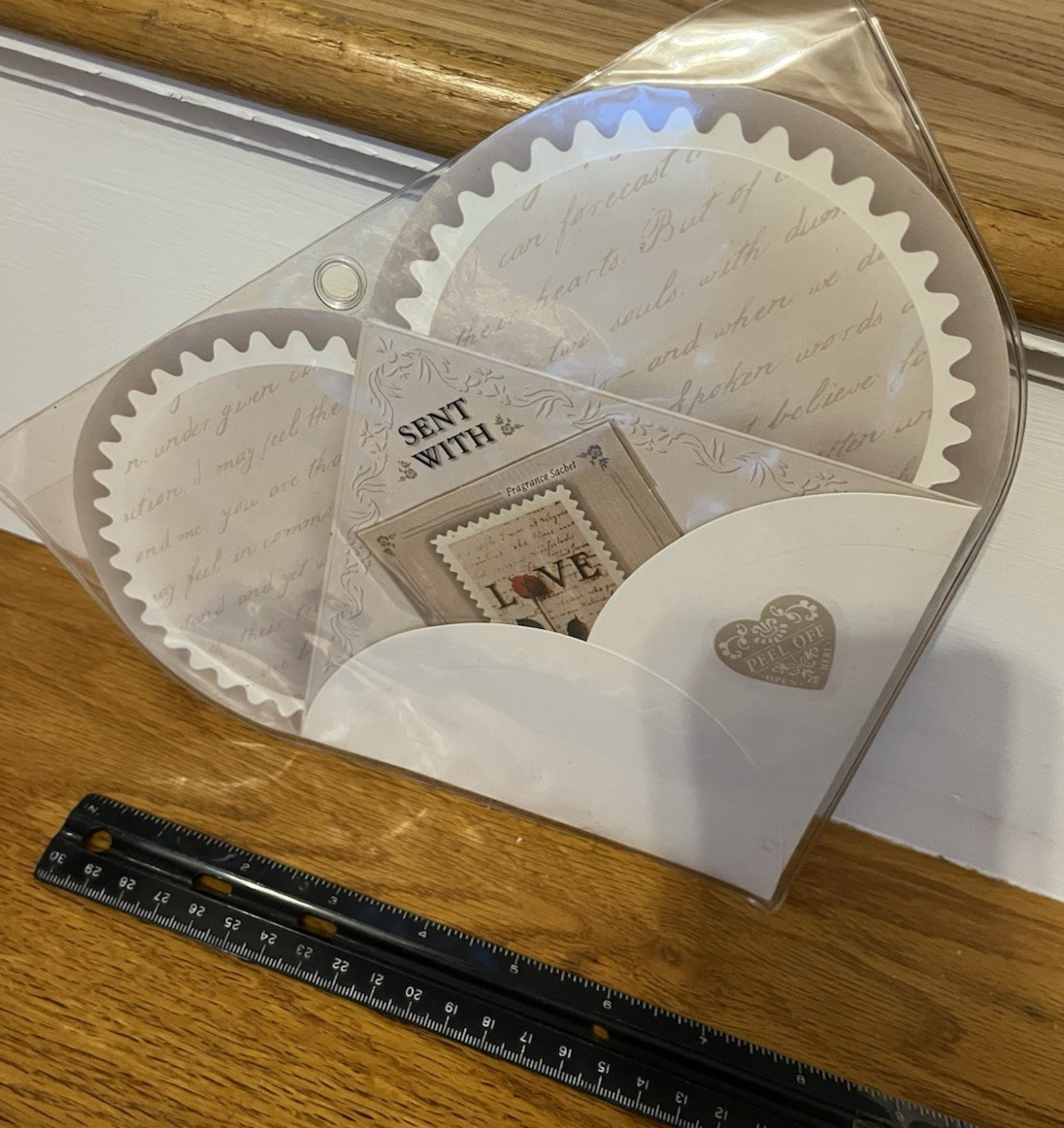 9″ x 9 1/2″ USPS Heart Greeting Card w/Sachet for Mailing 2000 Sent with Love
