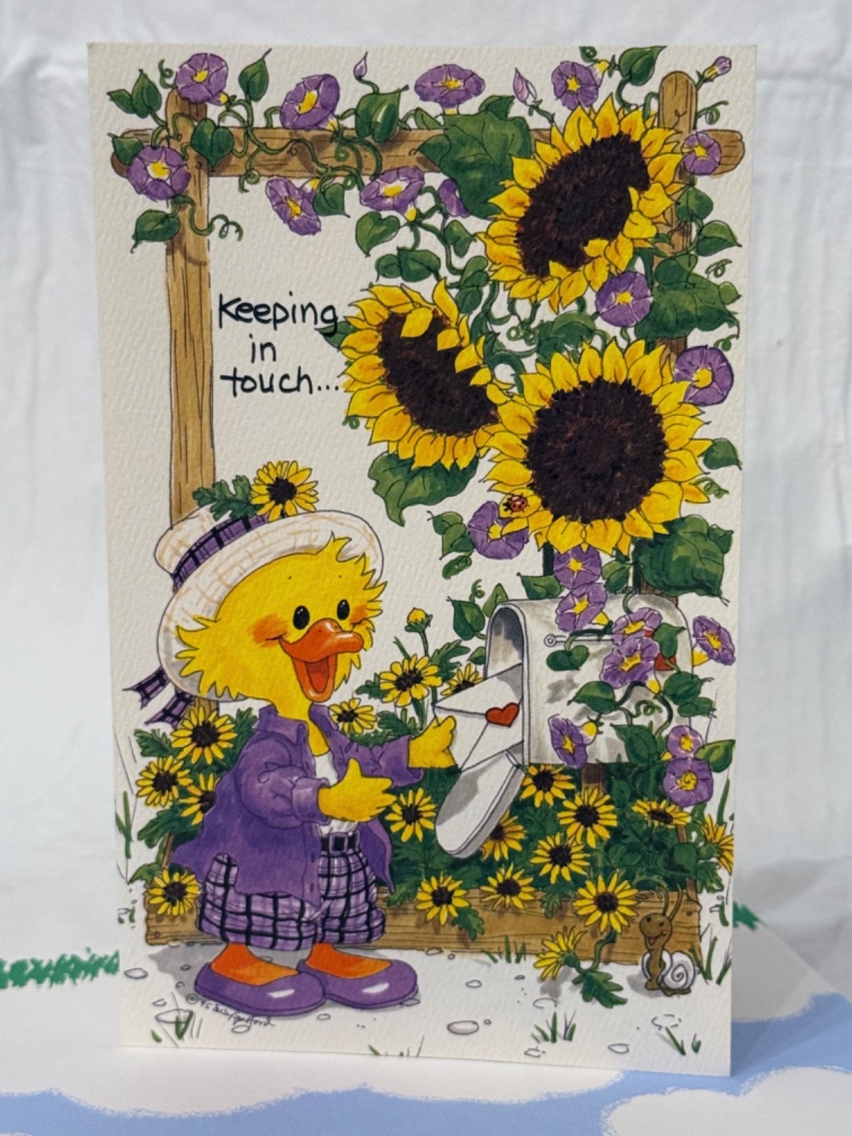 Vintage 1995 Suzy’s Zoo “Keeping In Touch…Is One Of My…” Greeting Card