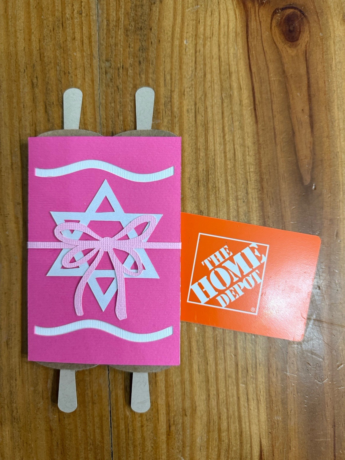 Bat Mitzvah Jewish Gift Card Holder Money Holder Pink