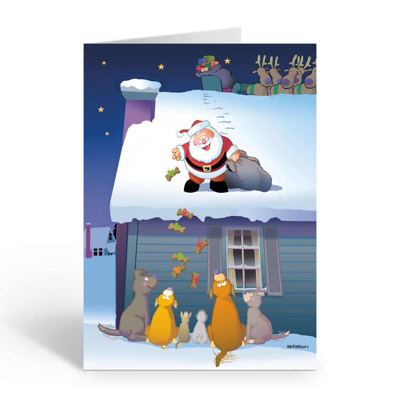 Funny Dog Christmas Cards – 16 Boxed Funny Dog Cards and Envelopes – 98