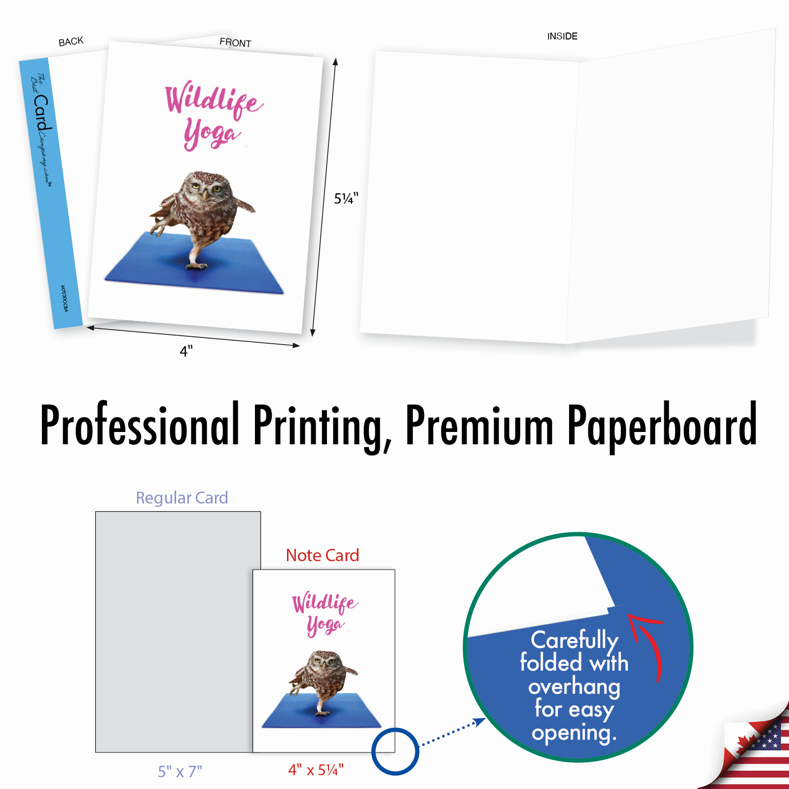 20 Blank All Occasion Cards (10 Designs, 2 Each) – Wildlife Yoga AM7030OCB-B2x10