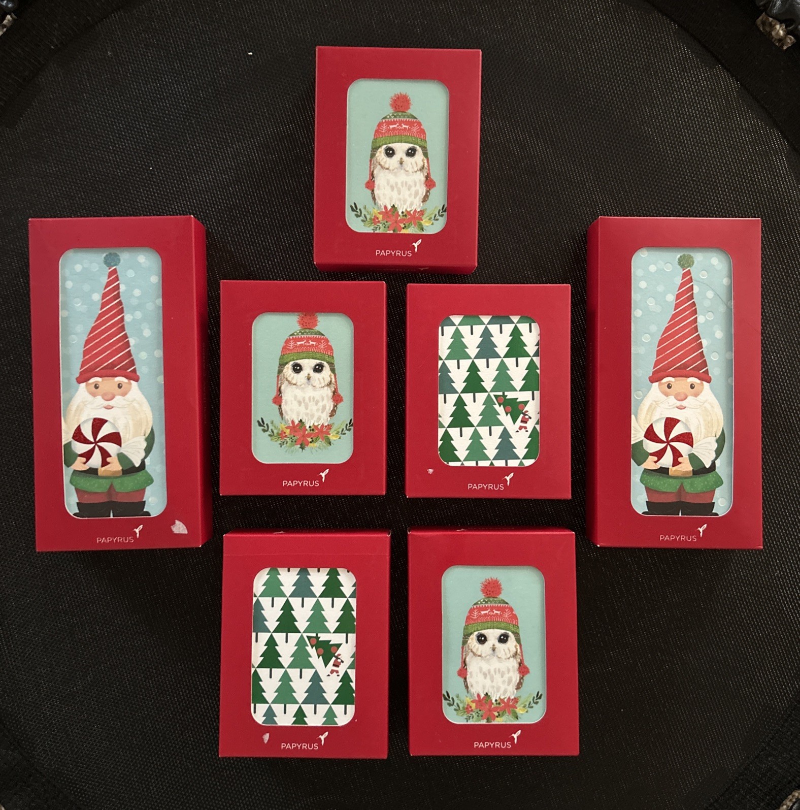 Lot Of 7 New In Box Papyrus Christmas Cards – 132 Cards Total