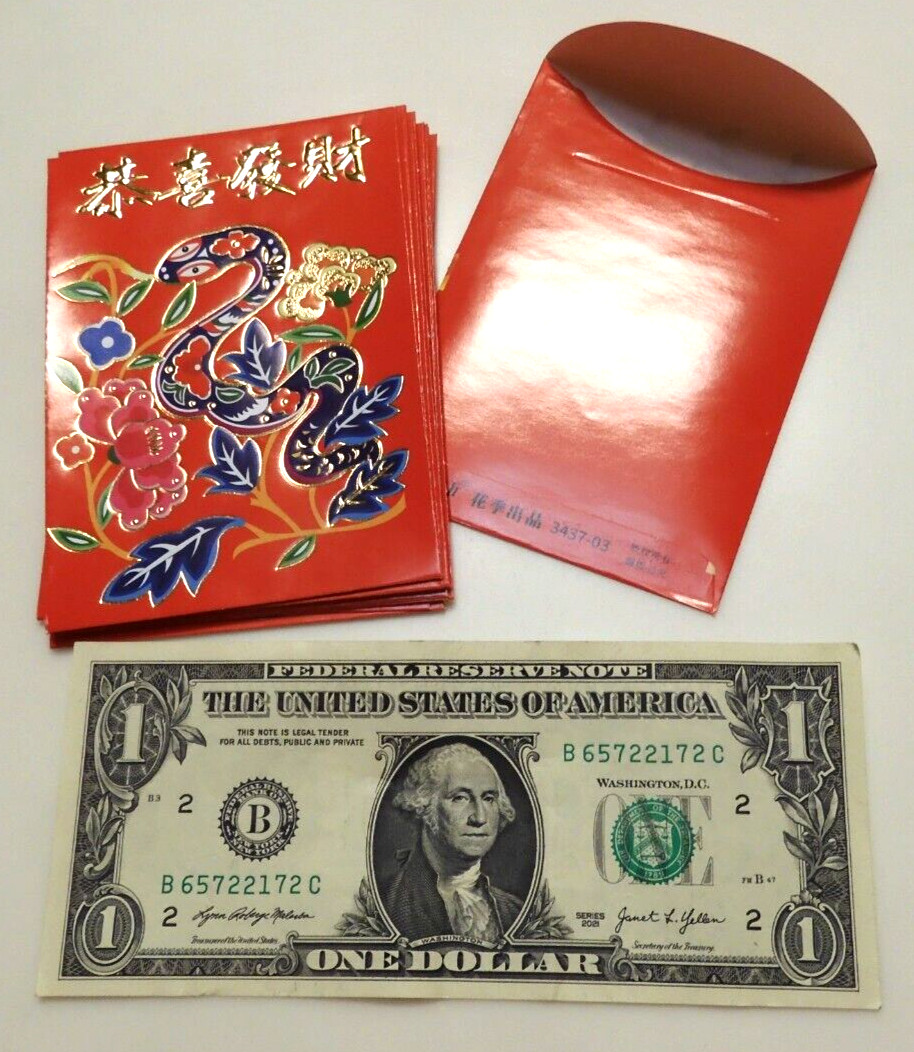 12 Chinese Lunar New Year Money Holders with Different Snakes