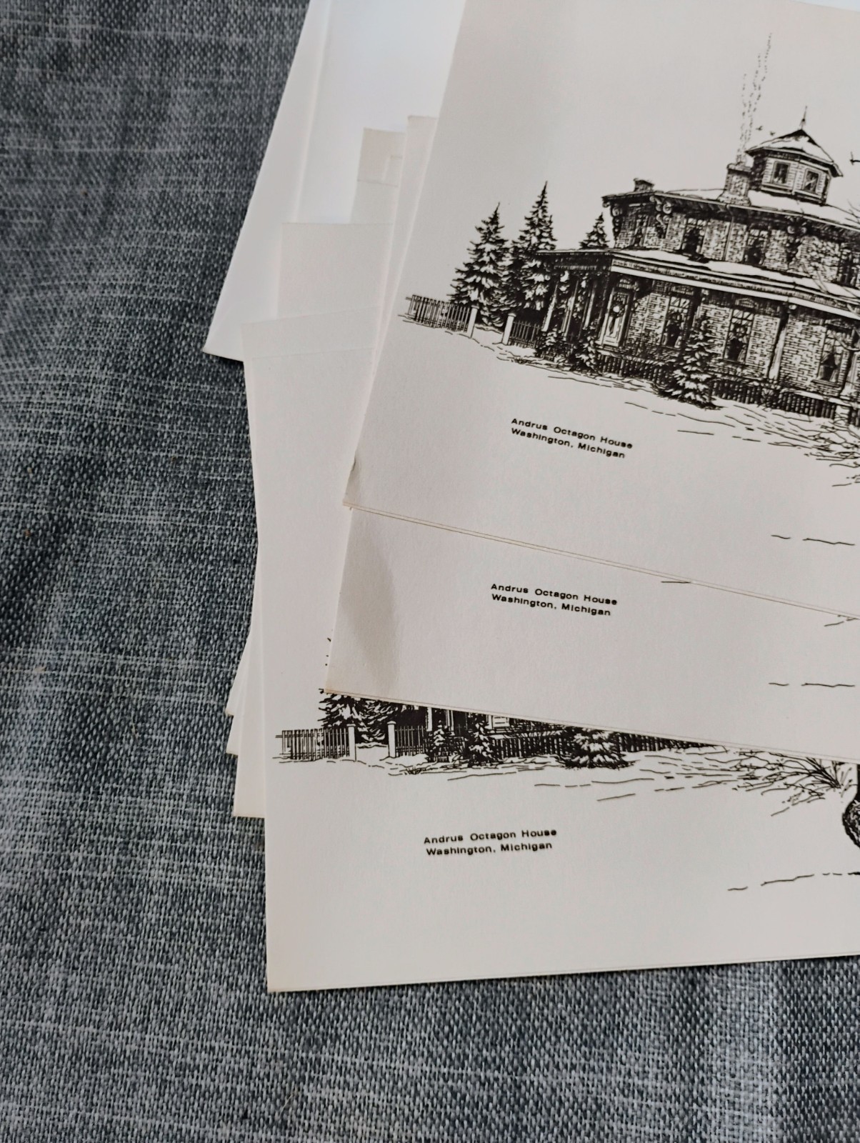 Blank Greeting Cards Andrus Octagon House Washington Michigan 2 styles