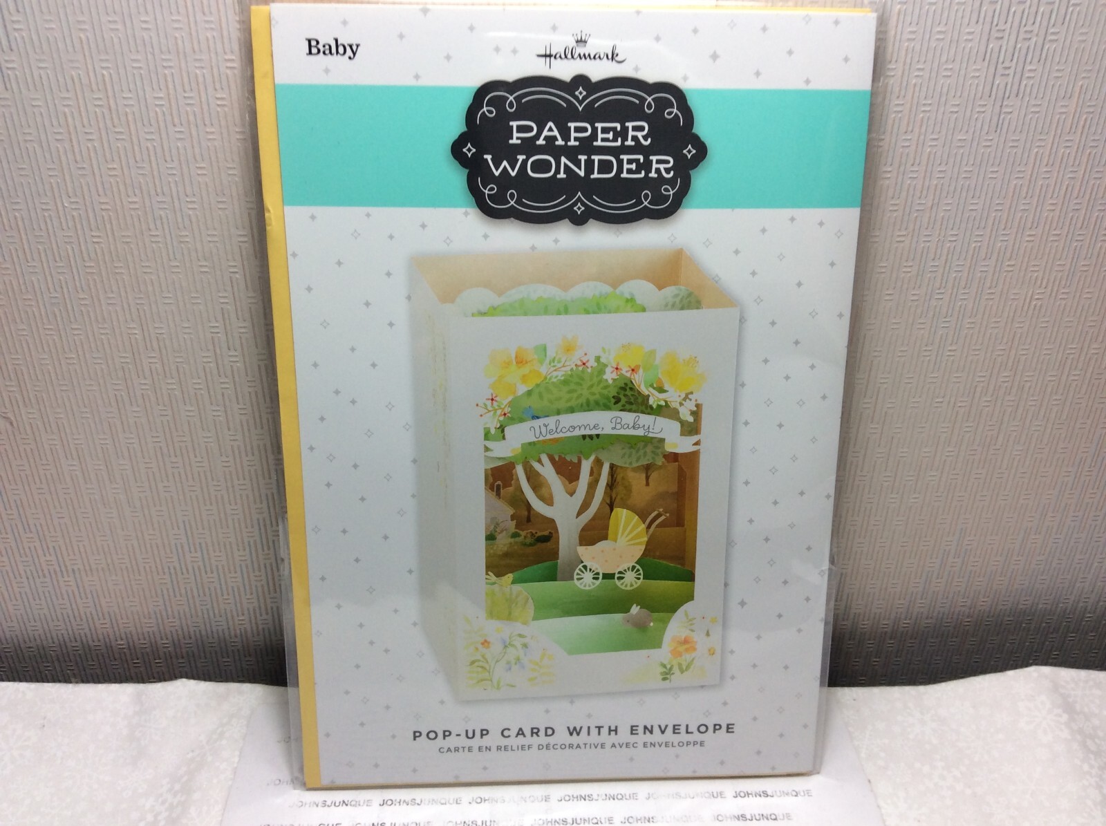 WELCOME BABY HALLMARK PAPER WONDER CARD New w/envelope “What a wonderful new…”