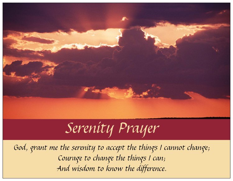 10 SERENITY PRAYER Flat Note Cards & Envelopes – Front Greeting & Back Blank