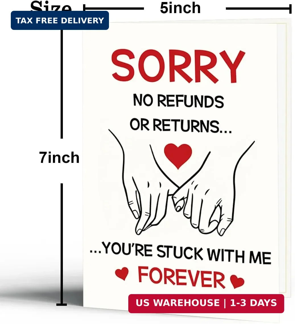 Funny Anniversary Card for Him Her, Romantic Anniversary Card for Boyfriend Girl