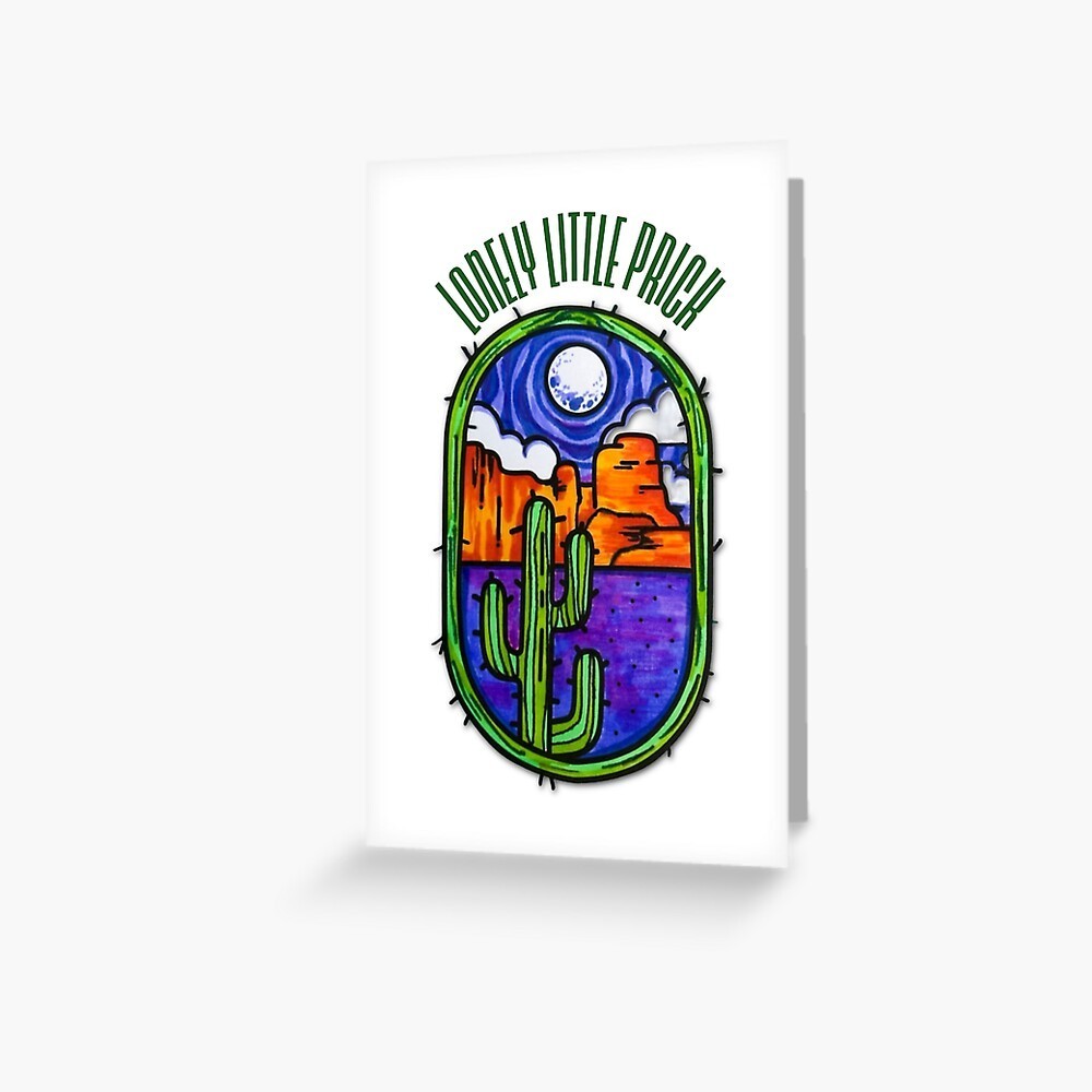 DIGITAL Loney Little Prickly Cactus Desert Theme Celebration Card *PRINT REQ’D*
