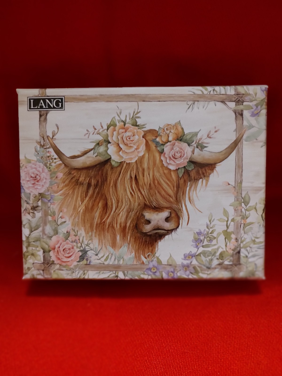 Lang Rosewood Ranch Linen Boxed Note Cards 13ct + Envelopes by Susan Winget NEW