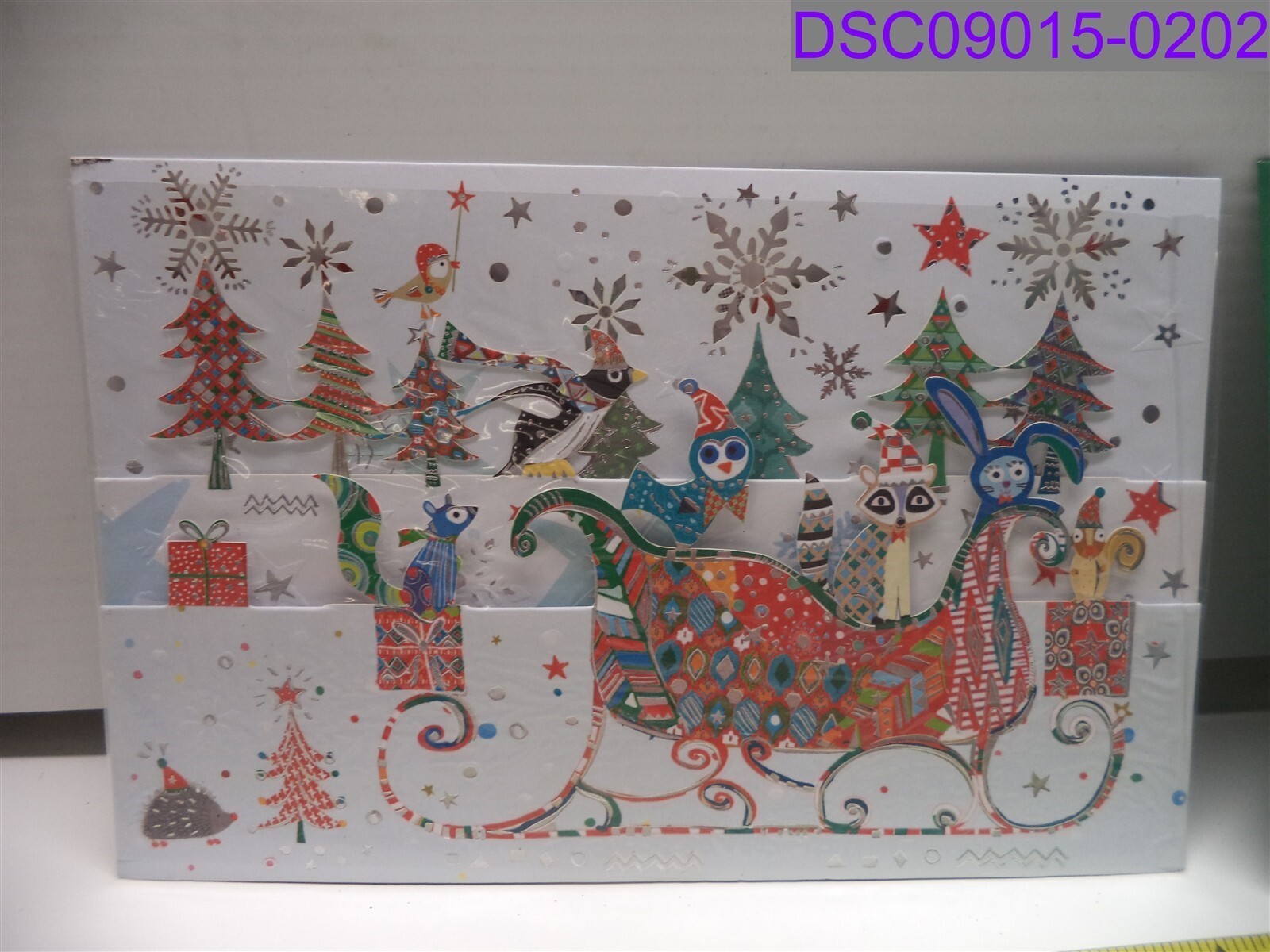 Qty = 3: Turnowsky Woodland Animals Christmas Wishes Greeting Card with Envelope