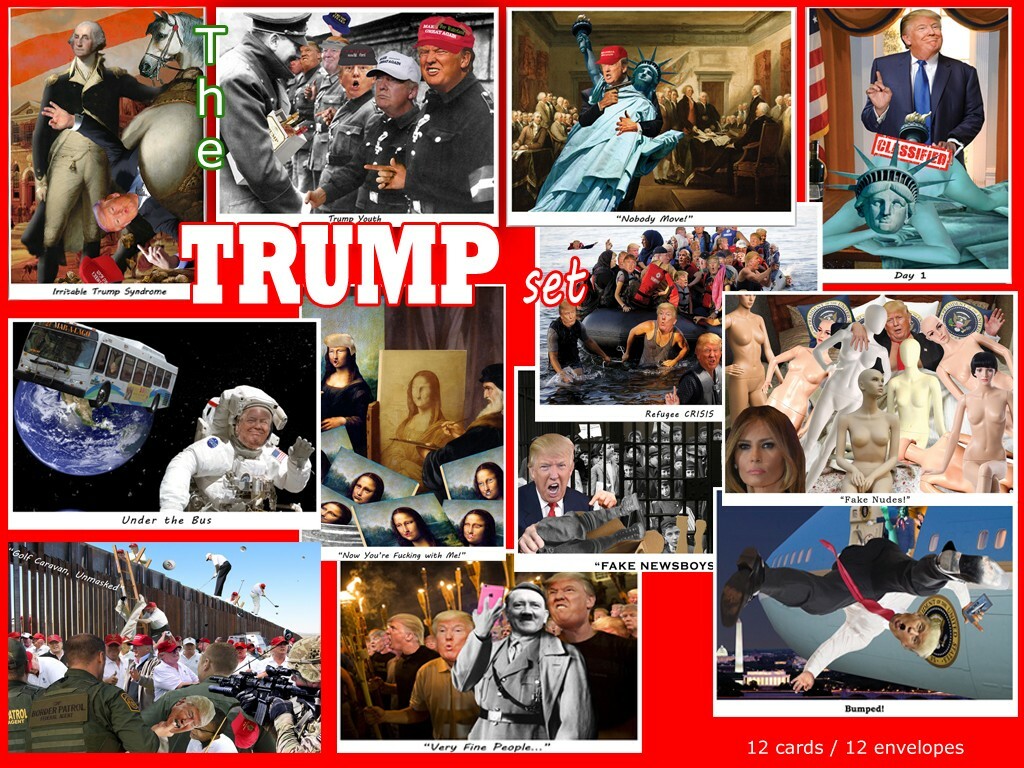 TRUMP Cards from Aberrant Art: 12 (Blank Inside) CARDS- 5X7 /envelopes
