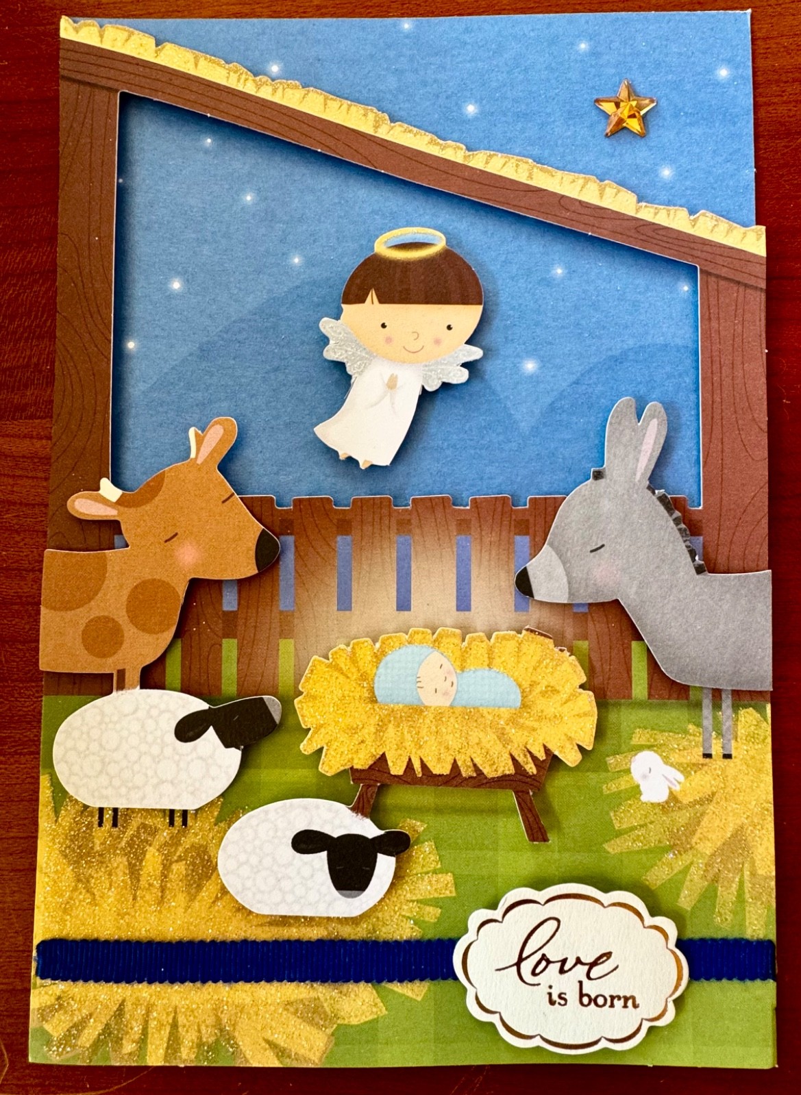 NEW Box 15 Hallmark Expressions 3D Christmas Cards W/ Envelopes “Love is Born”