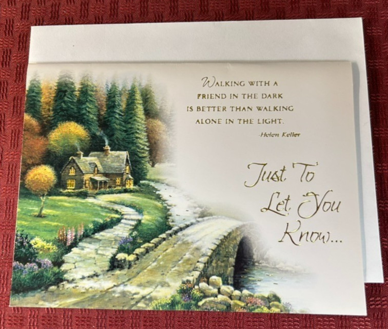 Thinking of You Greeting Card with Envelope ~ You Are Not Alone