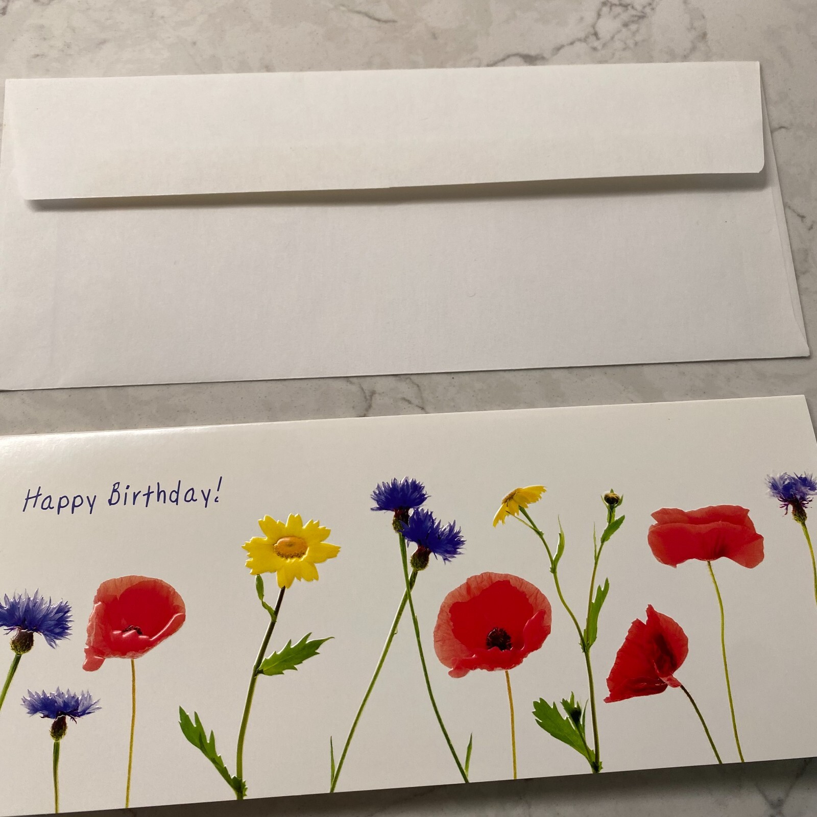World Wildlife CornFlower Poppy and Corn Marigold All Occiasion Blank Card