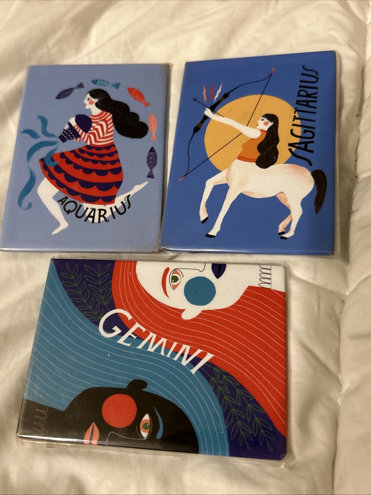 Lisa Condone For Emily McDowell & Friends Zodiac Magnets 3.5”. Set Of 3. NEW