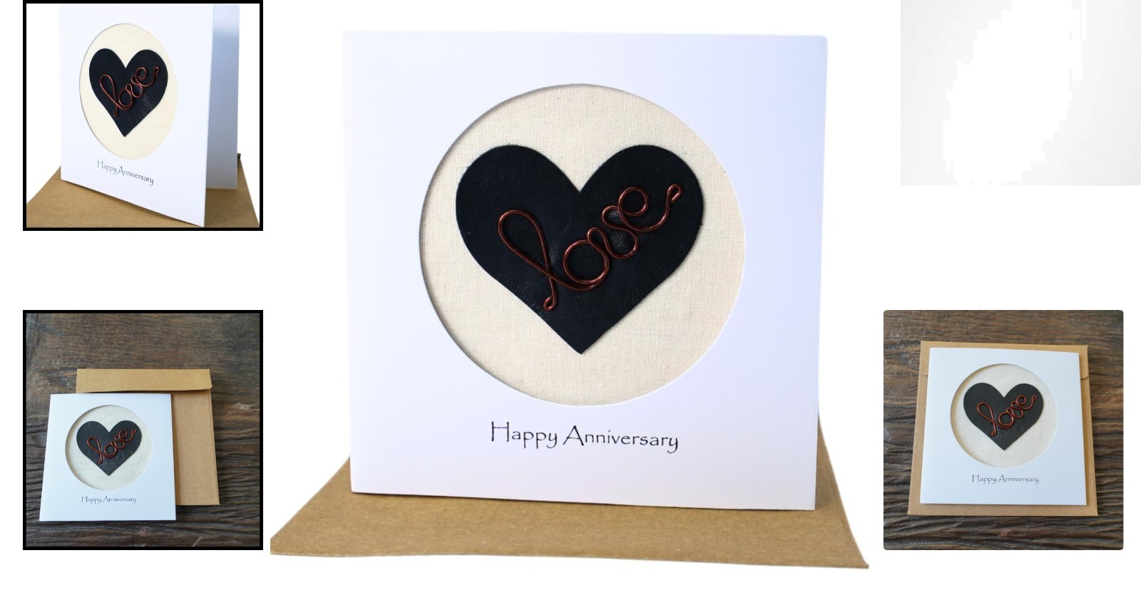 Artistic Bronze Copper Wire Anniversary Card – Celebrate Your 8th of Love