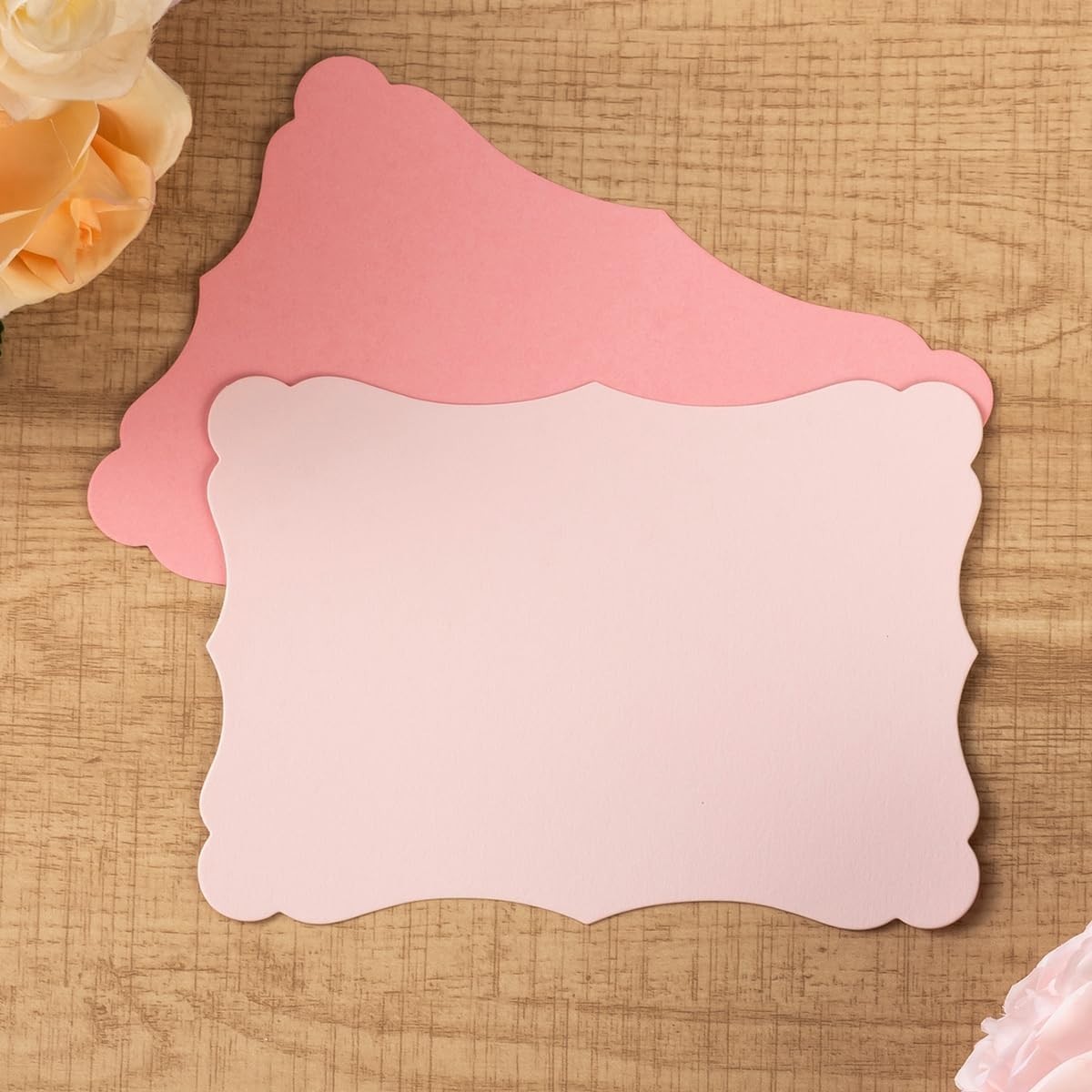 Elegant 50 Pack Blank Cards: 5 Colors, 4x6in – Perfect for Weddings & Showers