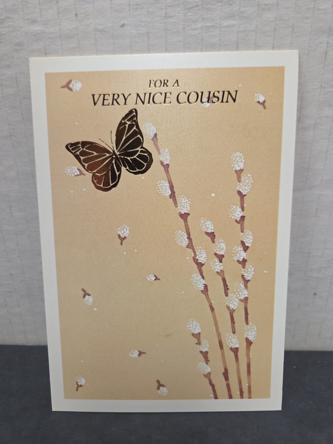 Vintage Carlton “For A Very Nice Cousin” Happy Birthday Greeting Card