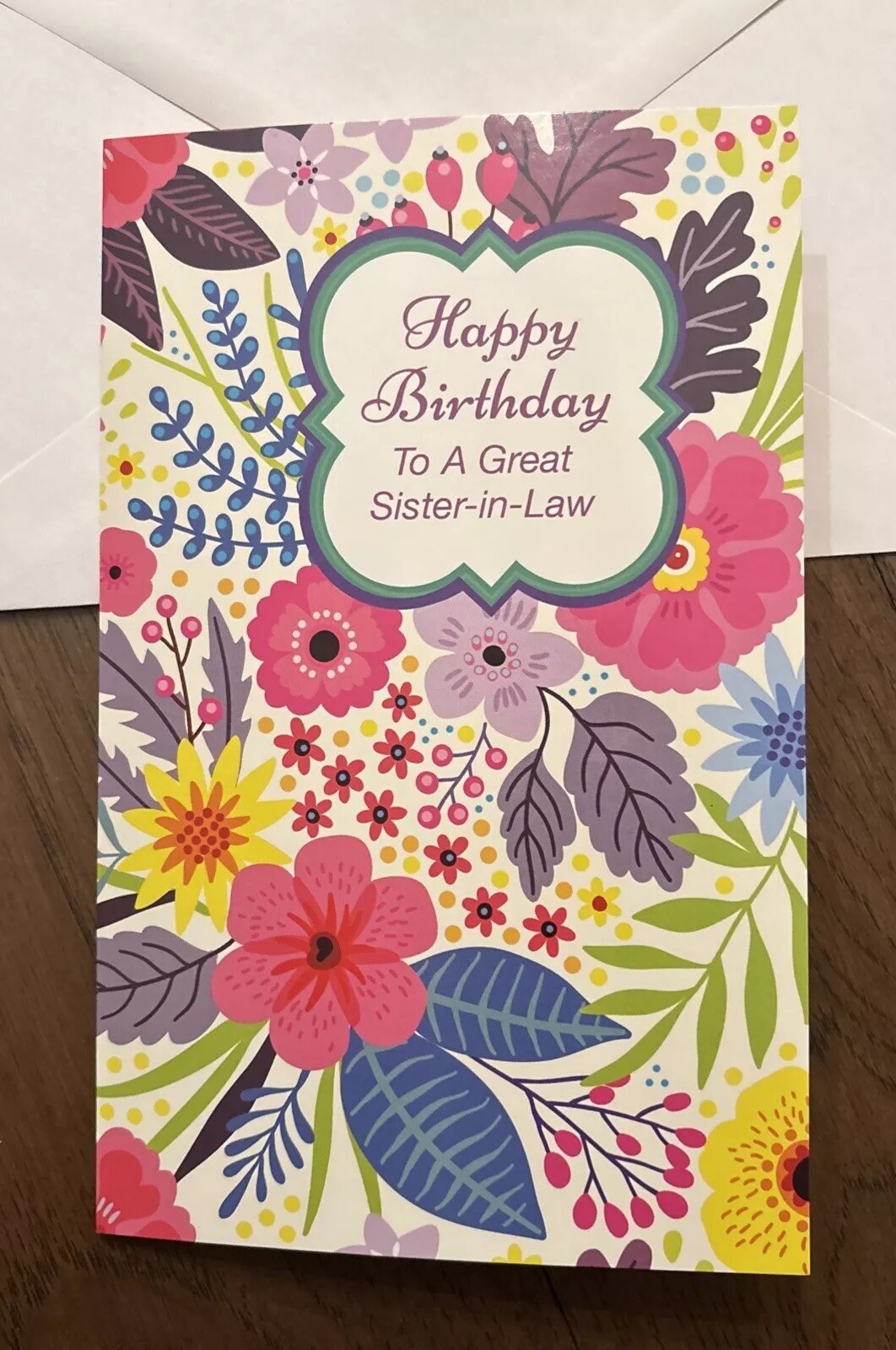 Birthday Sister In Law Celebrate Colorful 5’x7.75″ Stockwell Greeting Card