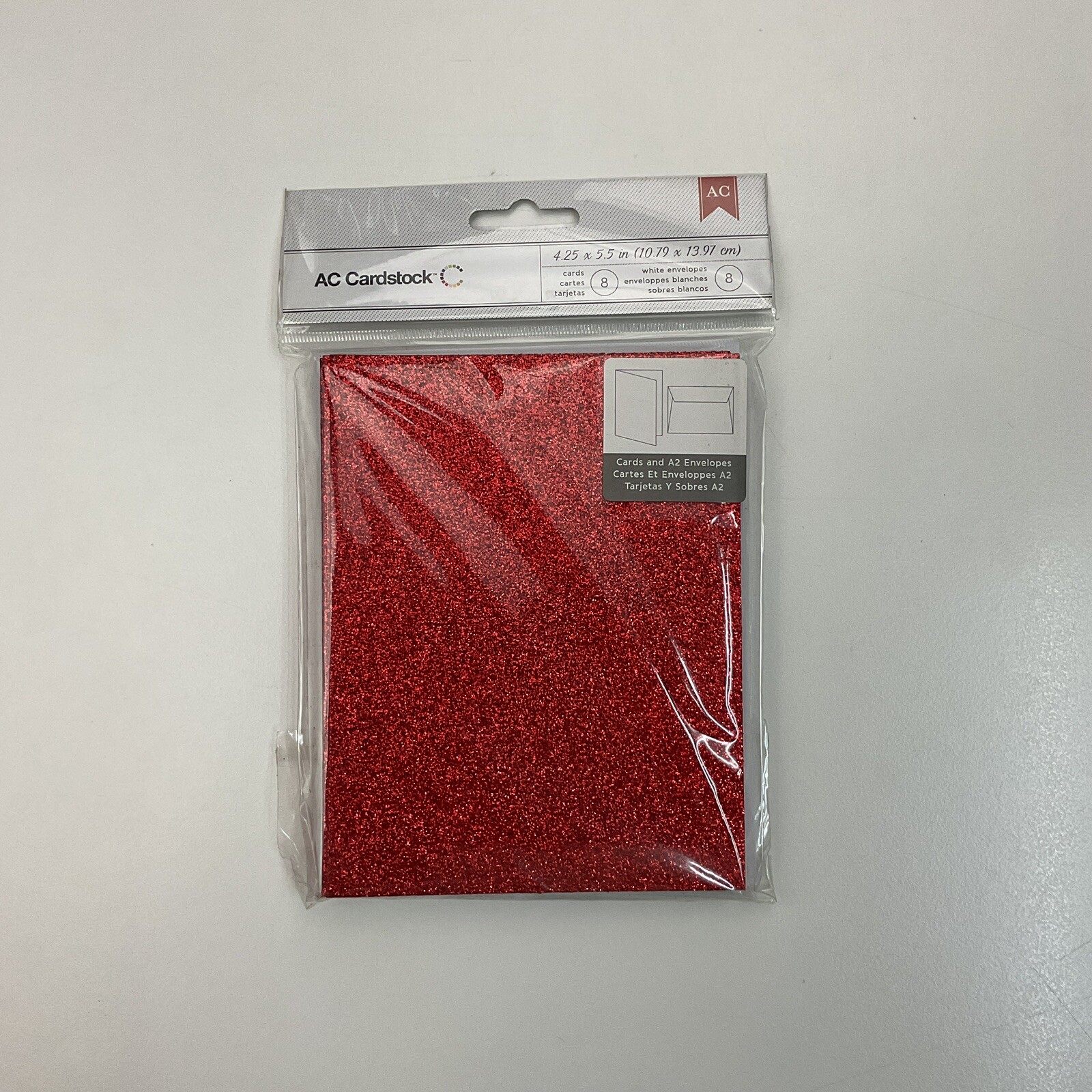 AC Cardstock Cards And A2 Envelopes 8/pck Red