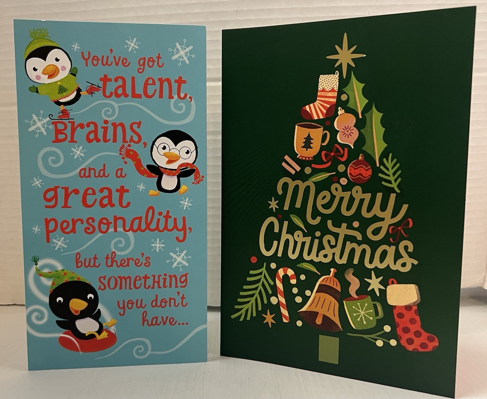 20 Pack Christmas Cards with Envelopes 2 Different Styles Money Card Penguin F/S