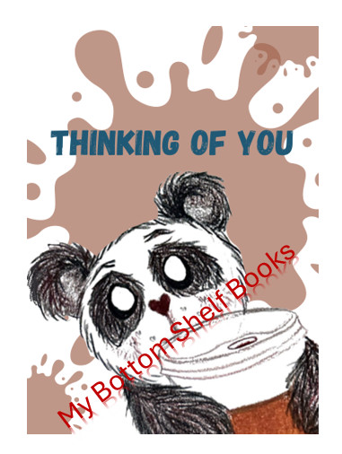DIGITAL Me Thinking Of You O.o (While Cracked Out on Coffee) PANDA Greeting Card