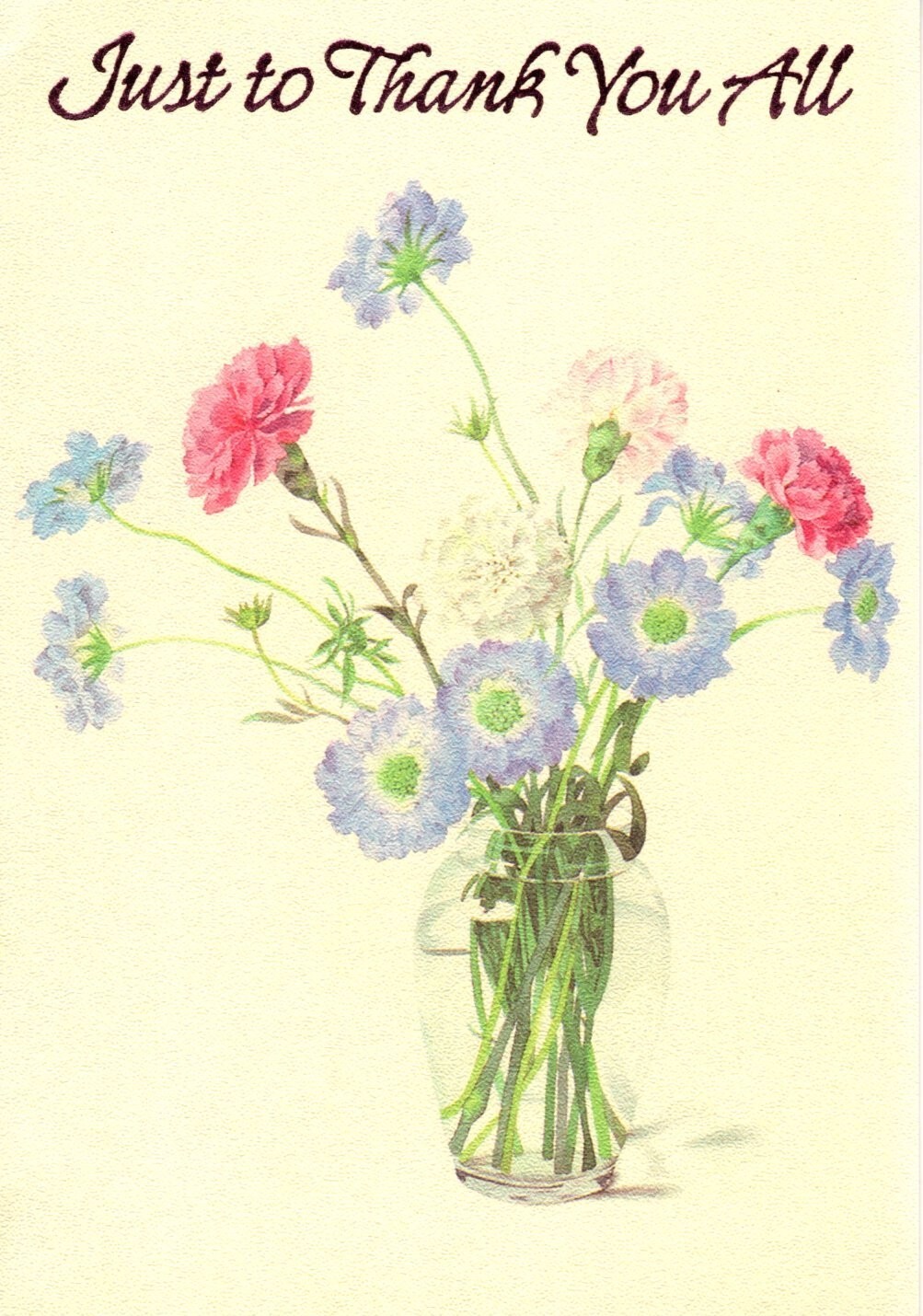 Thank You Kindness Group Botanical Flower Garden Flowers Greeting Card