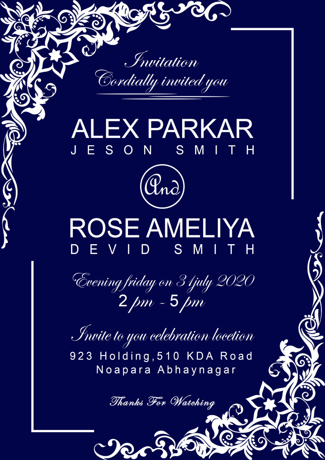 Wedding Card Invitation Design