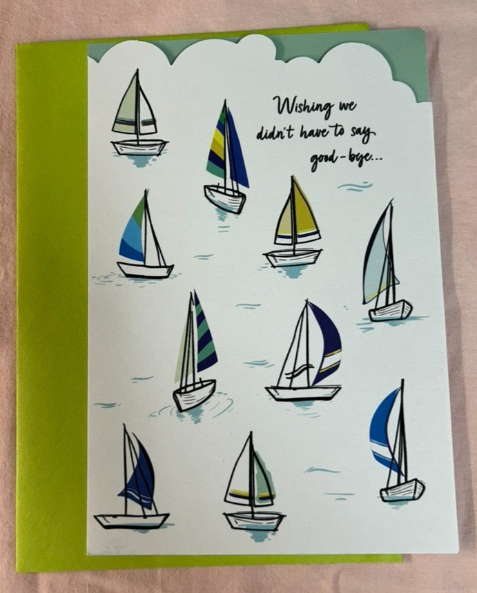 “Goodbye” Greeting Card & Envelope ~ Wishing You Nothing But Happiness Ahead